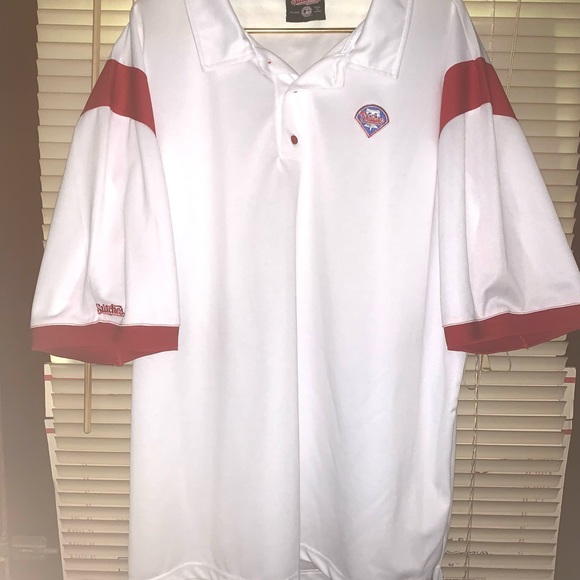 Phillies stitches button collar shirt graphic embroidery MLB - Picture 2 of 6